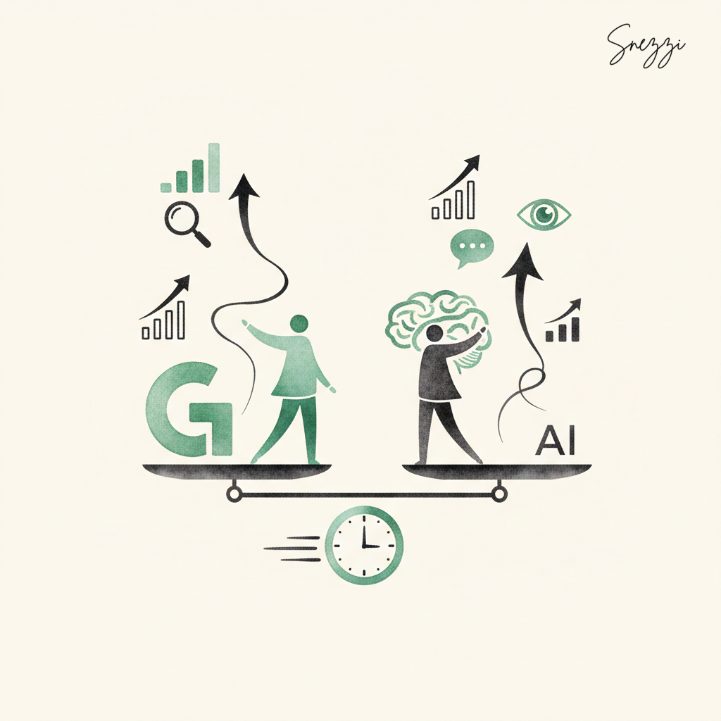 AI Search vs Google visibility comparison