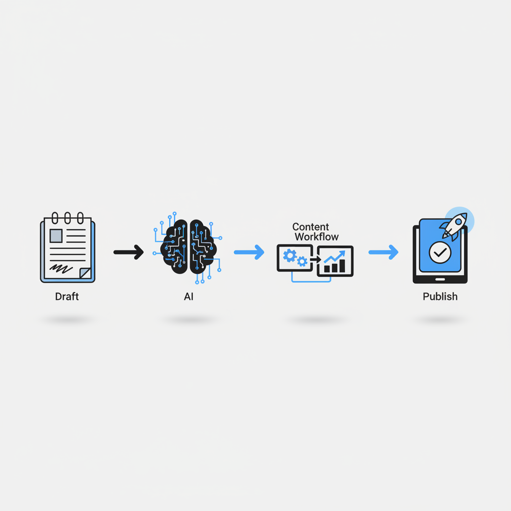 AI content workflow optimization from draft to publish